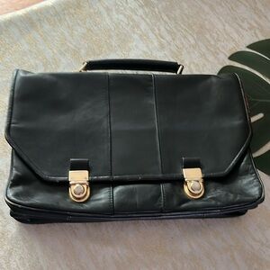 Vintage black leather bag